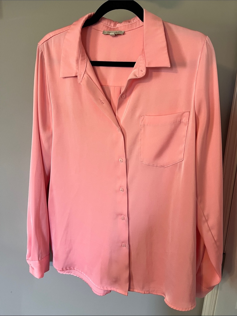 Skies Are Blue Pink Button-Front Top